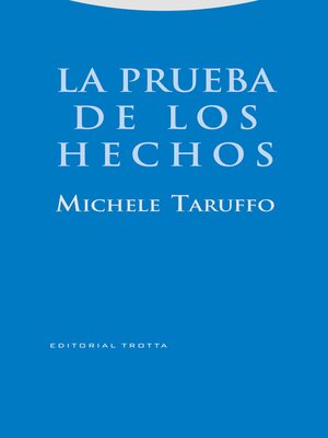 cover image of La prueba de los hechos